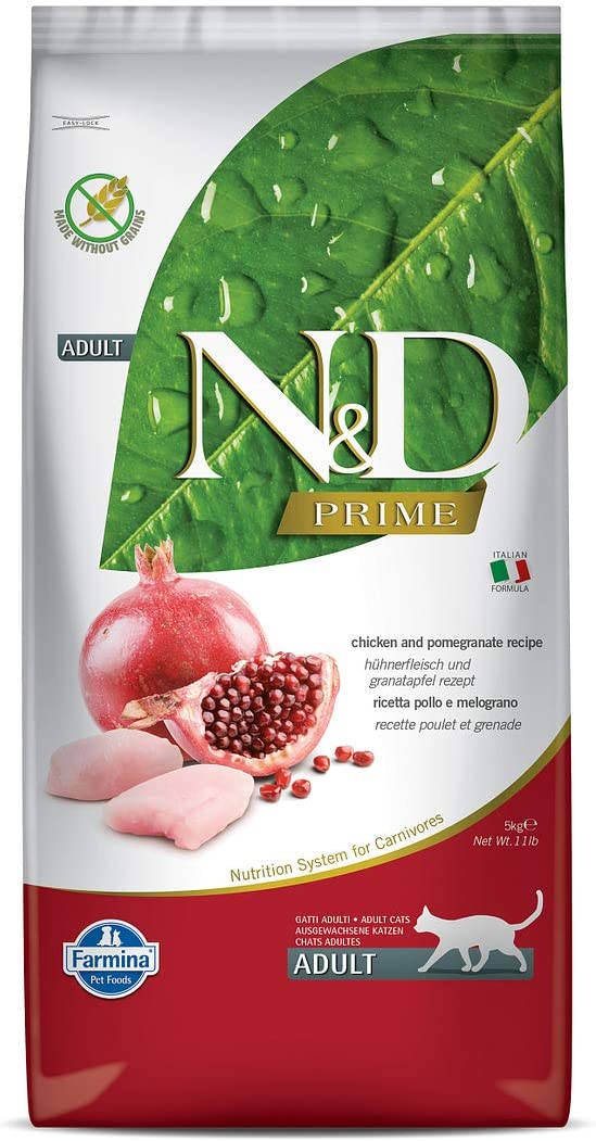 Farmina N&D Prime Chicken & Pomegranate Adult Dry Cat Food - 11 lb Bag