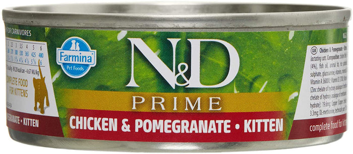 Farmina N&D Prime Kitten Chicken & Pomegranate Canned Cat Food - 2.8 oz - Case of 12