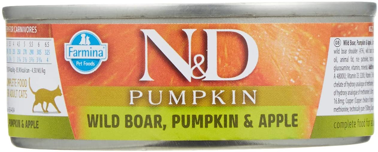 Farmina N&D Pumpkin Boar, Pumpkin & Apple Canned Cat Food - 2.8 oz - Case of 12  