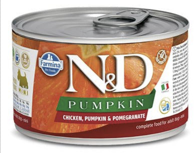 Farmina N&D Pumpkin Chicken, Pumpkin & Pomegranate Mini Canned Dog Food - 4.9 oz - Case...