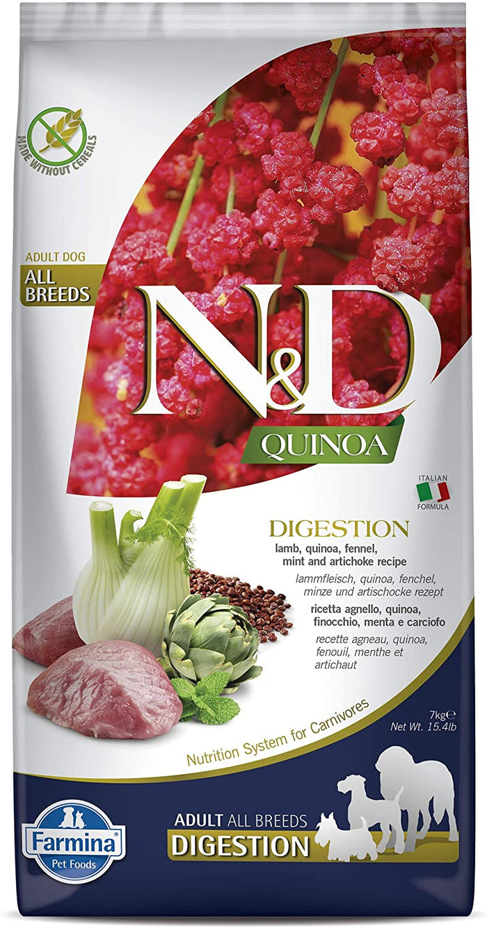 Farmina N&D Quinoa Digestion Lamb Dry Dog Food - 15.4 lb Bag