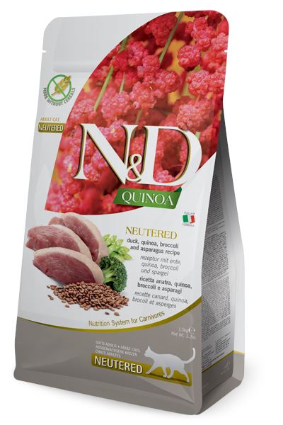 Farmina N&D Quinoa Duck Neutered Dry Cat Food - 3.3 lb Bag