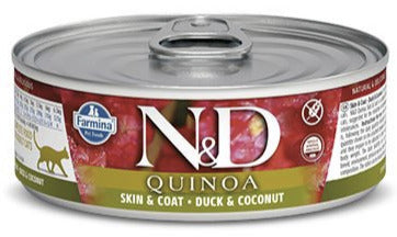 Farmina N&D Quinoa Skin & Coat Duck & Coconut Canned Cat Food - 2.8 oz - Case of 12  