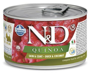 Farmina N&D Quinoa Skin & Coat Duck & Coconut Mini Canned Dog Food - 4.9 oz - Case of 6  