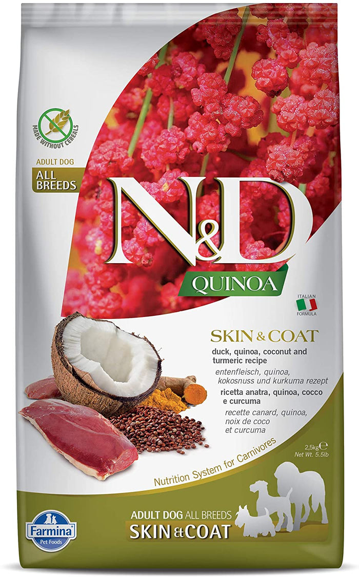 Farmina N&D Quinoa Skin & Coat Duck Dry Dog Food - 5.5 lb Bag