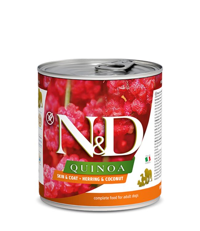 Farmina N&D Quinoa Skin & Coat Herring & Coconut Canned Dog Food - 10 oz - Case of 6  