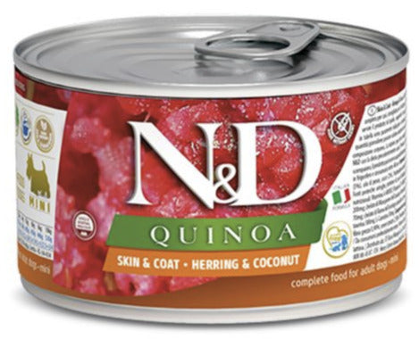 Farmina N&D Quinoa Skin & Coat Herring & Coconut Mini Canned Dog Food - 4.9 oz - Case of 6  