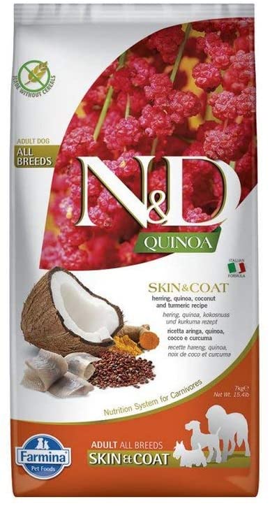 Farmina N&D Quinoa Skin & Coat Herring Dry Dog Food - 15.4 lb Bag