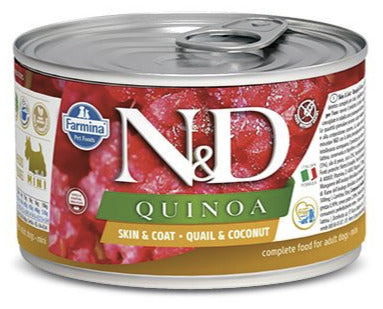 Farmina N&D Quinoa Skin & Coat Quail & Coconut Mini Canned Dog Food - 4.9 oz - Case of 6  