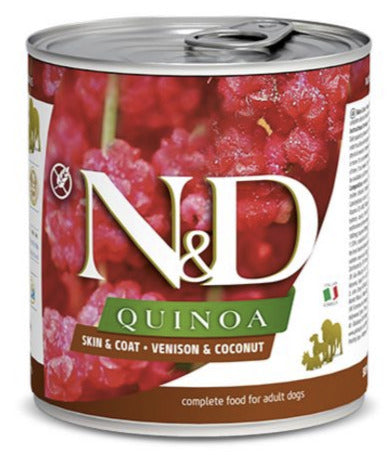 Farmina N&D Quinoa Skin & Coat Venison & Coconut Canned Dog Food - 10 oz - Case of 6