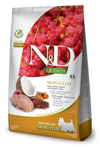 Farmina Quinoa Skin & Coat Quail Mini Dry Dog Food - 5.5 lb Bag  