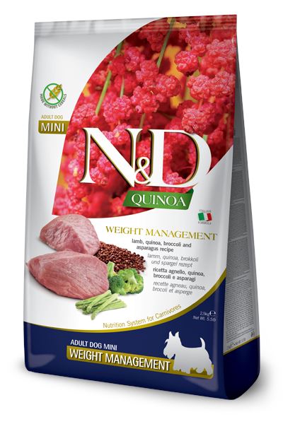Farmina Quinoa Weight Management Lamb Mini Dry Dog Food - 5.5 lb Bag