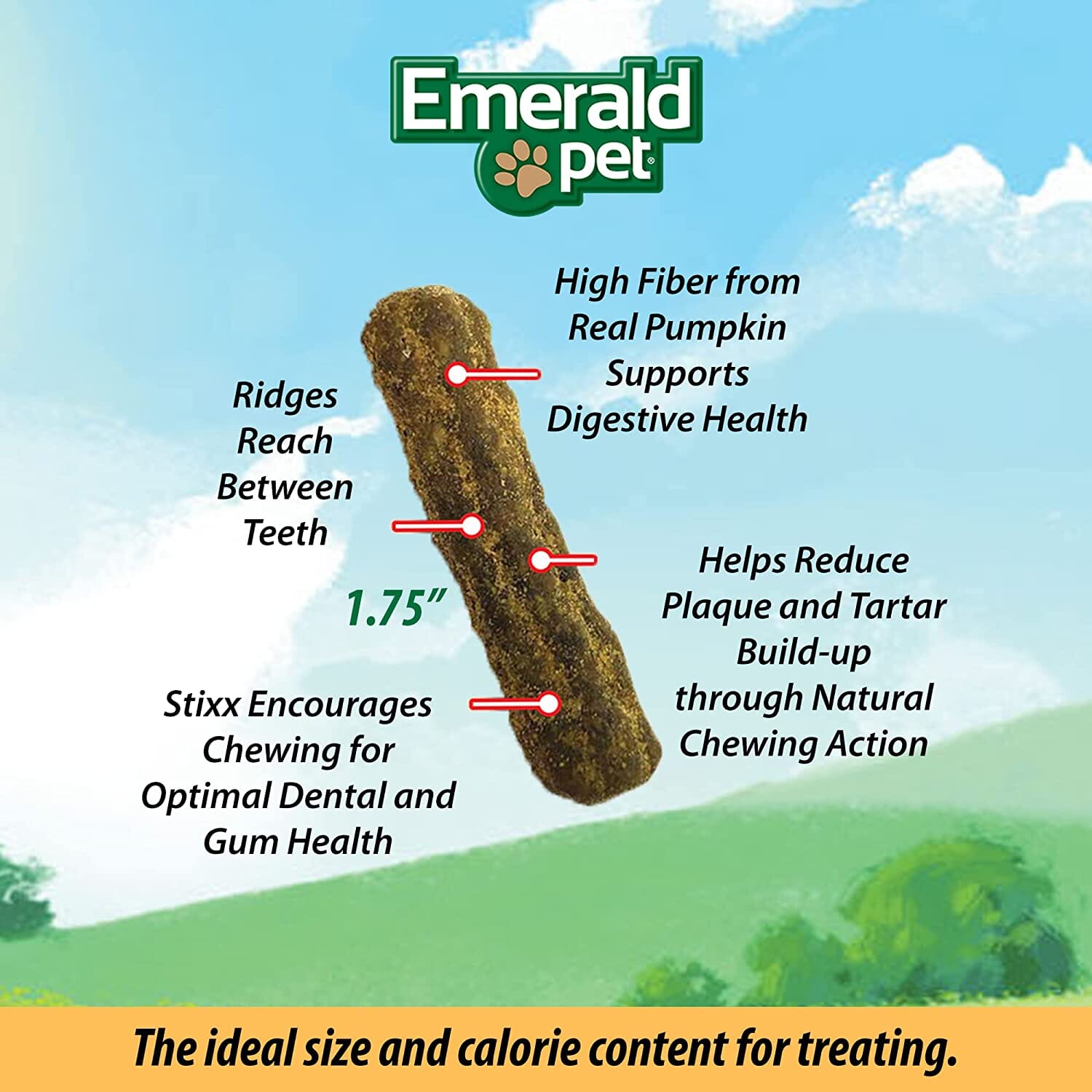 Feline Dental Stixx Emerald Feline Cat Dental Sticks - Catnip - 3.6 Oz  