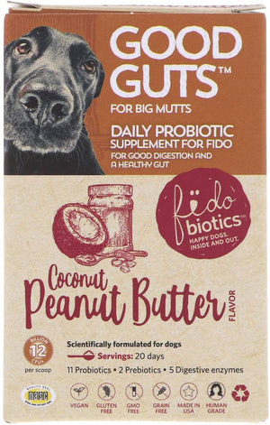 Fidobiotics Human-Grade Good Guts for Big Mutts Digestive Dog Supplement