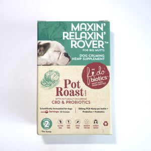 Fidobiotics Human-Grade Maxin Relaxin Rover for Big Mutts Probiotic and CBD Calming Dog...