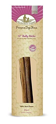 Fieldcrest Farms Bully Sticks and Natural Chews - 12 In - 2 Pack  