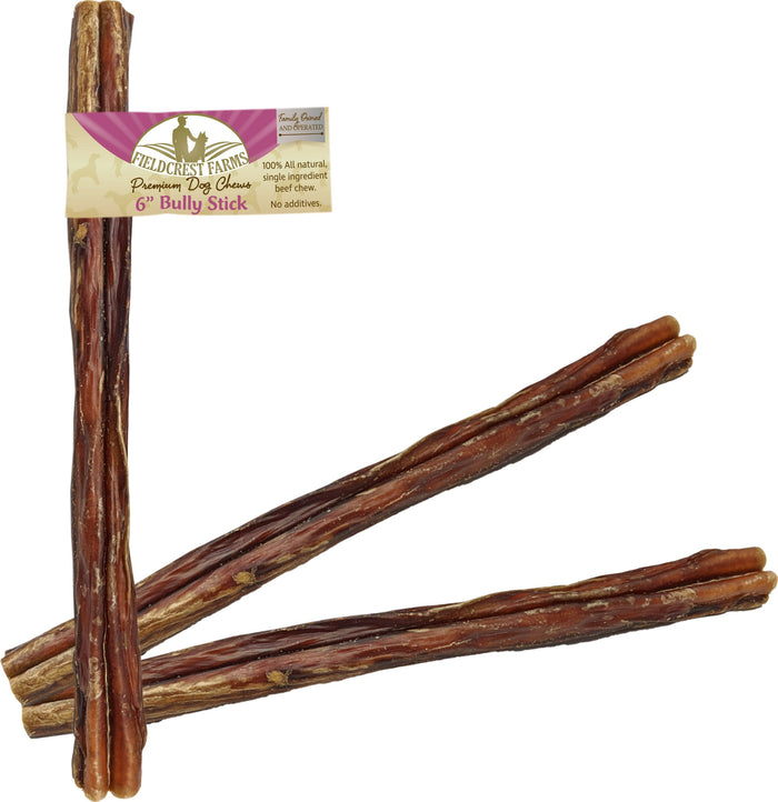 Fieldcrest Farms Bully Sticks and Natural Chews - 6 In - 35 Pack