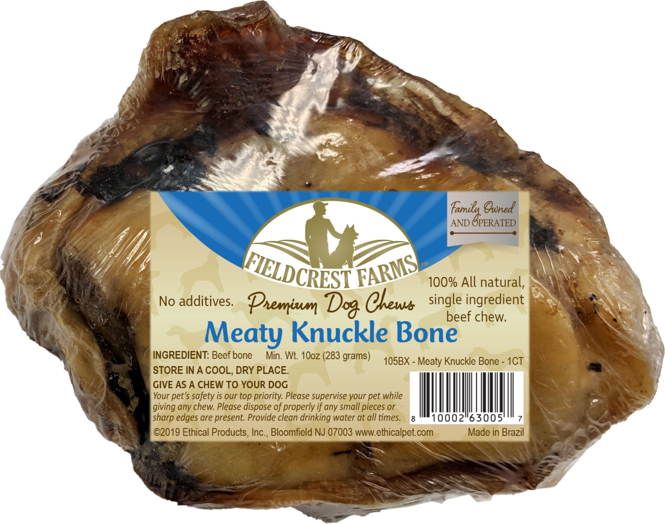 Fieldcrest Farms Meaty Knuckle Bones Natural Dog Chews - 20 Pack  