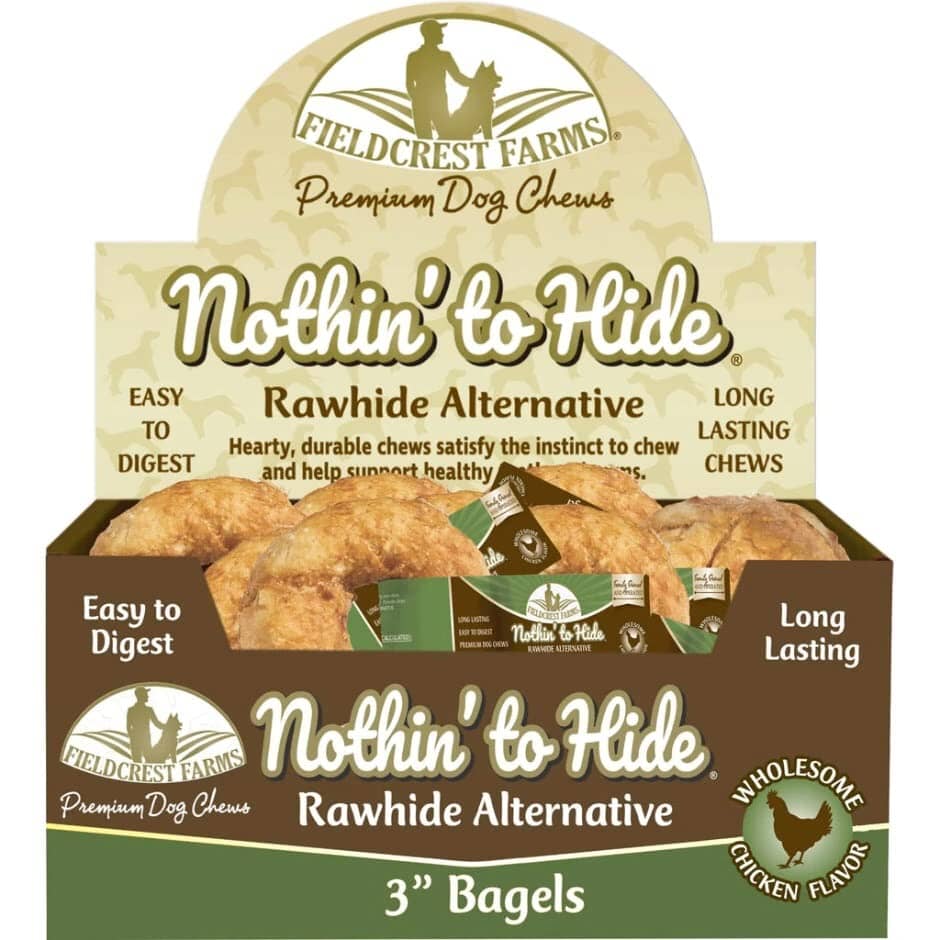 Fieldcrest Farms Nothin' To Hide Bagel Natural Dog Treats - Chicken - 3 In - 24 Pack  