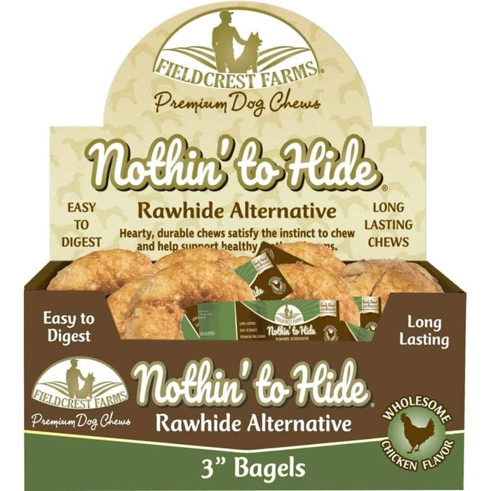 Fieldcrest Farms Nothin' To Hide Bagel Natural Dog Treats - Chicken - 3 In - 24 Pack