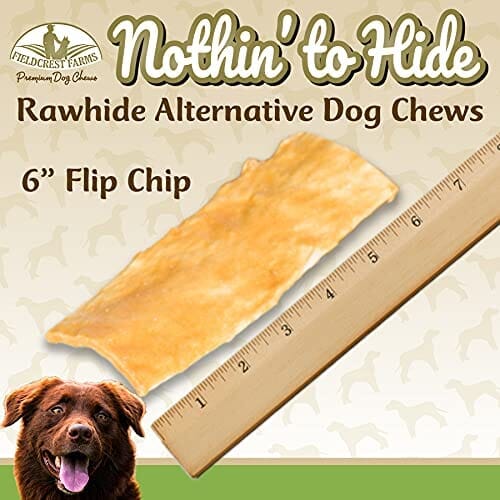 Fieldcrest Farms Nothin' To Hide Rawhide Alternative Flip Chips Natural Dog Chews - Chicken - 8 Pack  