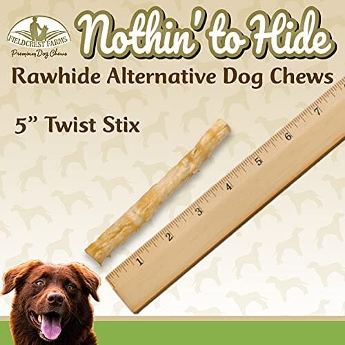 Fieldcrest Farms Nothin' To Hide Rawhide Alternative Twist Stix Natural Dog Chews - Chicken - Small - 10 Pack  