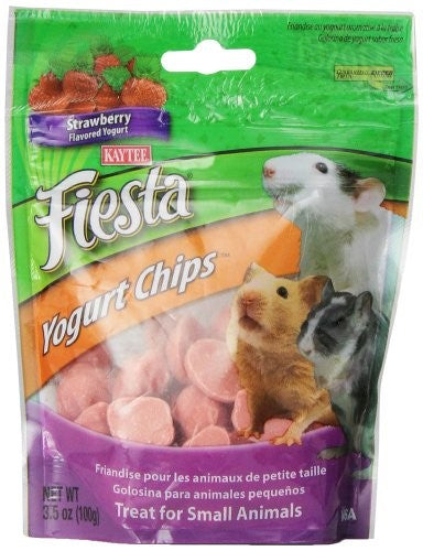 Fiesta Yogurt Chips for Small Animals - Strawberry Yogurt - 3.5 oz  