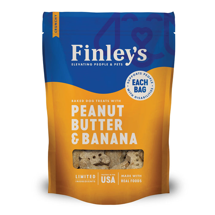 Finley's Peanut Butter Banana Crunchy Dog Biscuits - 12 Oz