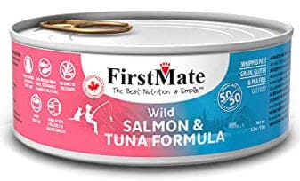 Firstmate 50-50 Salmon and Tuna Canned Cat Food - 5.5 Oz - Case of 24  