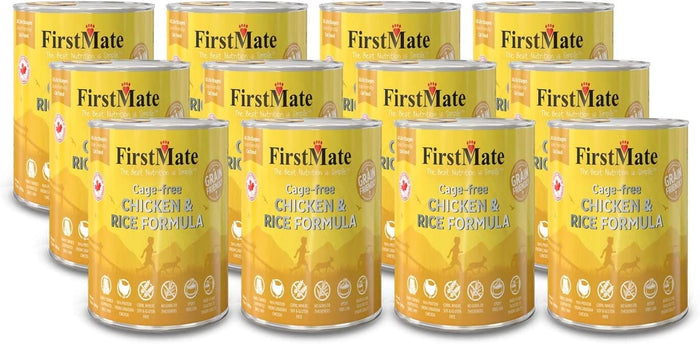 FirstMate Chicken and Rice Canned Dog Food - 12.2 Oz - Case of 12