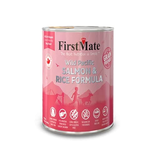 Firstmate Friendly Salmon and Rice Canned Dog Food - 12.2 Oz - Case of 12  