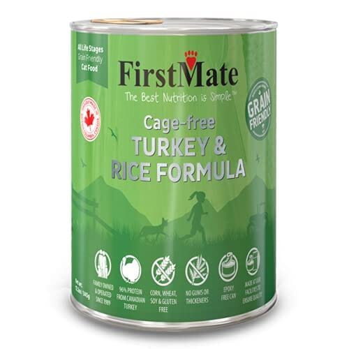 Firstmate Friendly Turkey and Rice Canned Cat Food - 12.2 Oz - Case of 12  