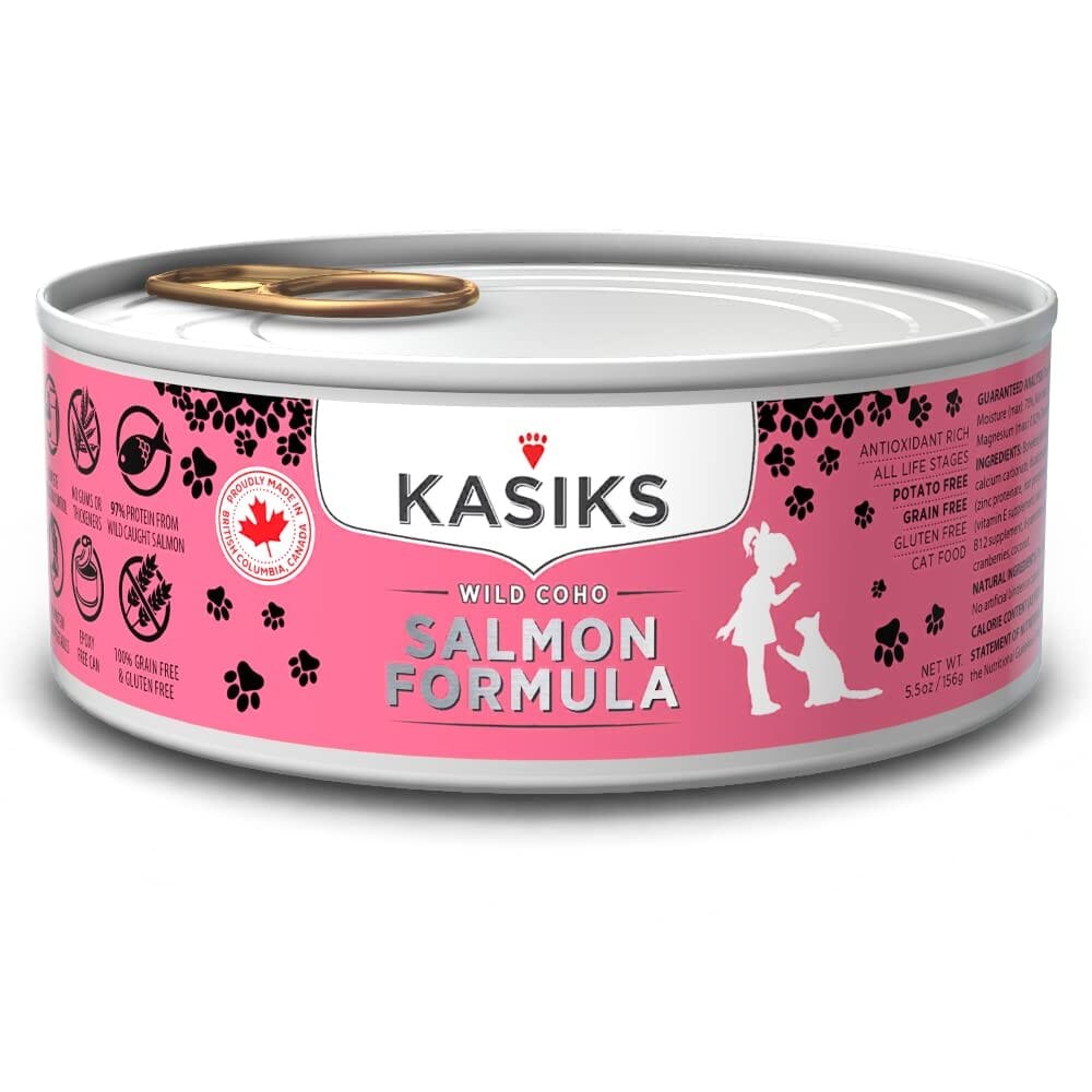 Firstmate Kasiks Grain-Free Wild Salmon Canned Cat Food - 5.5 Oz - Case of 24  