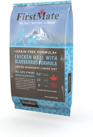 FirstMate Limited Ingredient Diet Grain-Free Chicken Blueberry Dry Dog Food - 28.6 Lbs  