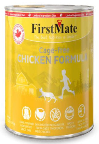 FirstMate Limited Ingredient Diet Grain-Free Chicken Canned Cat Food - 12.2 Oz - Case of 12