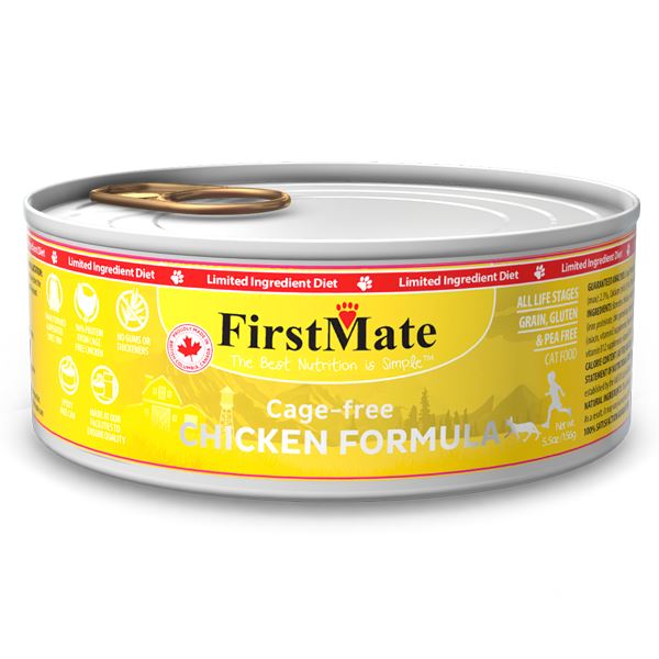 FirstMate Limited Ingredient Diet Grain-Free Chicken Canned Cat Food - 5.5 Oz - Case of 24  