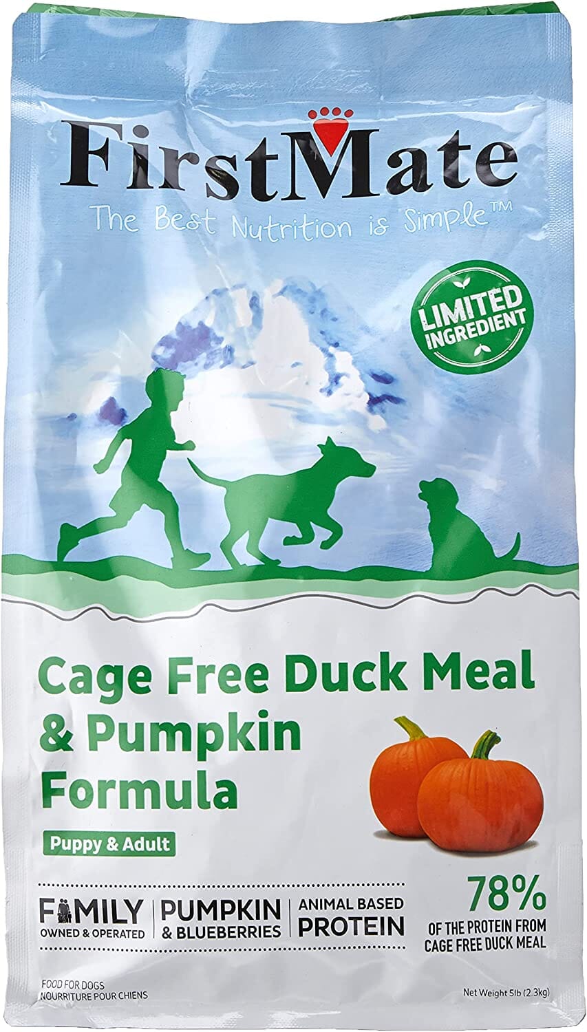 FirstMate Limited Ingredient Diet Grain-Free Duck and Pumpkin Dry Dog Food - 5 Lbs  