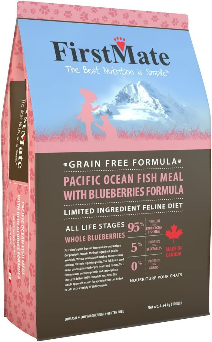 FirstMate Limited Ingredient Diet Grain-Free OceanFish Blueberry Dry Cat Food - 10 Lbs