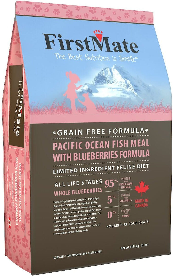 FirstMate Limited Ingredient Diet Grain-Free OceanFish Blueberry Dry Cat Food - 3.96 Lbs