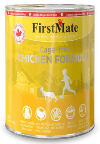 FirstMate Limited Ingredient Diet Grain-Free Salmon Canned Cat Food -12.2 Oz - Case of 12