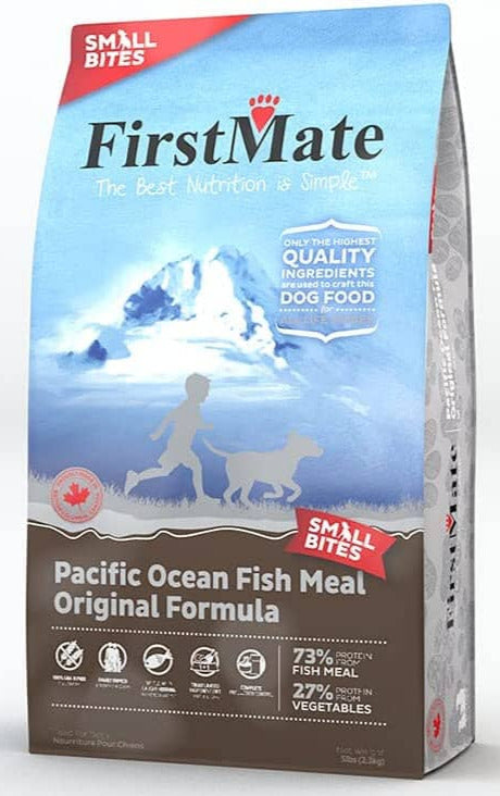 FirstMate Limited Ingredient Diet Grain-Free Small Bites OceanFish Dry Dog Food - 5 Lbs  