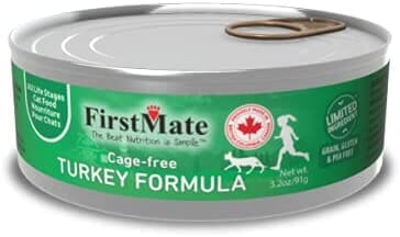 FirstMate Limited Ingredient Diet Grain-Free Turkey Canned Cat Food - 3.2 Oz - Case of 24