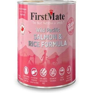 FirstMate Salmon and Rice Canned Dog Food - 12.2 Oz - Case of 12