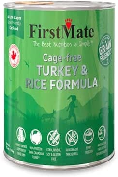 FirstMate Turkey and Rice Canned Dog Food - 12.2 Oz - Case of 12