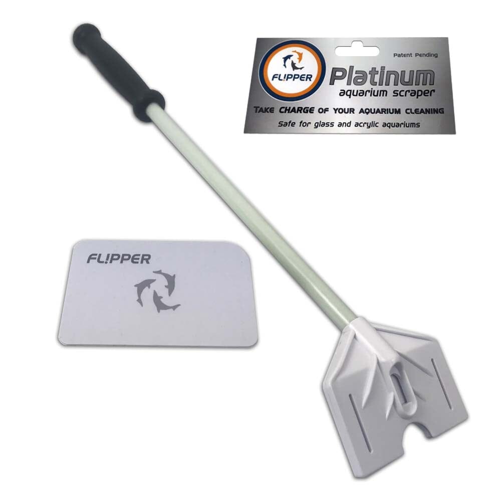 Flipper Cleaner Platinum Aquarium Scraper for Glass and Acrylic Tanks - 18 in  