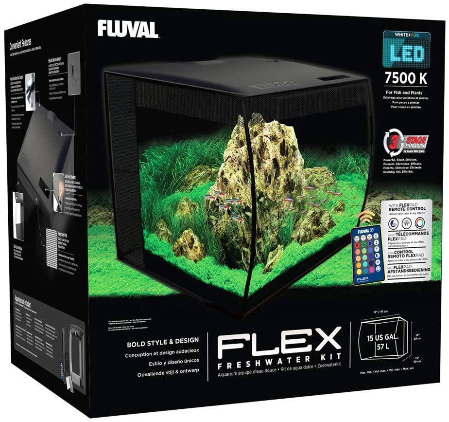 Fluval Flex Freshwater Kit - Black - 15 gal  