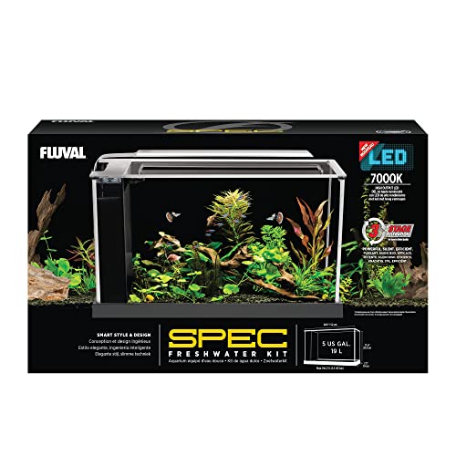 Fluval SPEC V Desktop Aquarium Kit - Black - 5 gal  