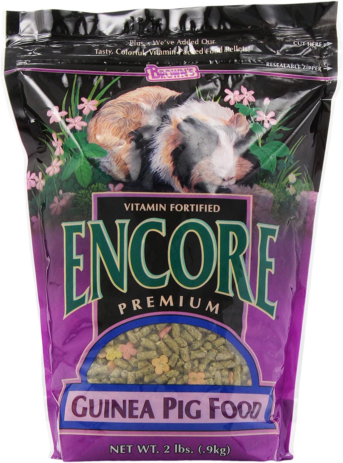 F.M. Brown's Encore Premium Guinea Pig  Small Animal Food - 2 lb Bag  