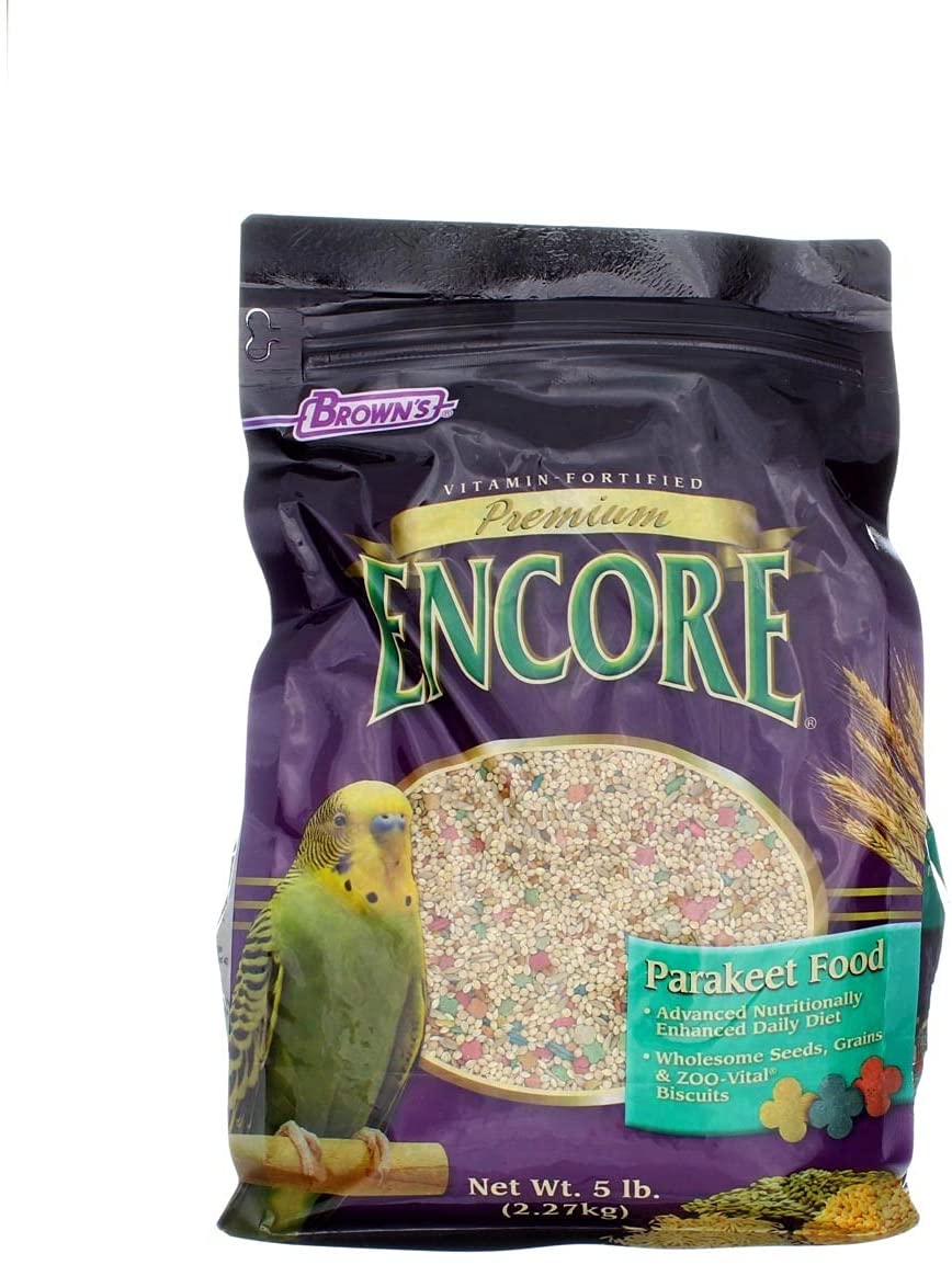 F.M. Brown's Encore Premium Parakeet Bird Food - 5 lb Bag  