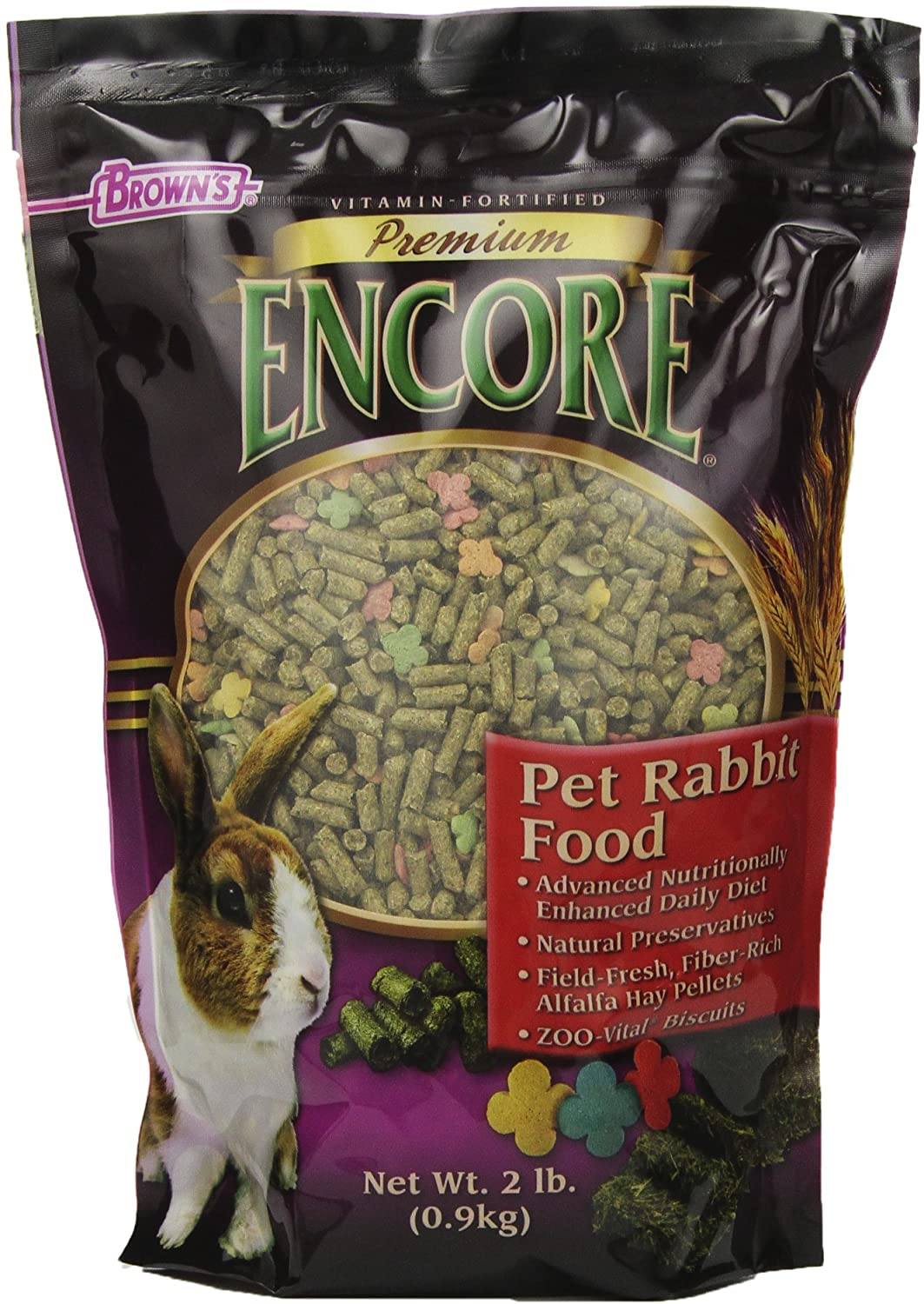 F.M. Brown's Encore Premium Rabbit Small Animal Food - 2 lb Bag  